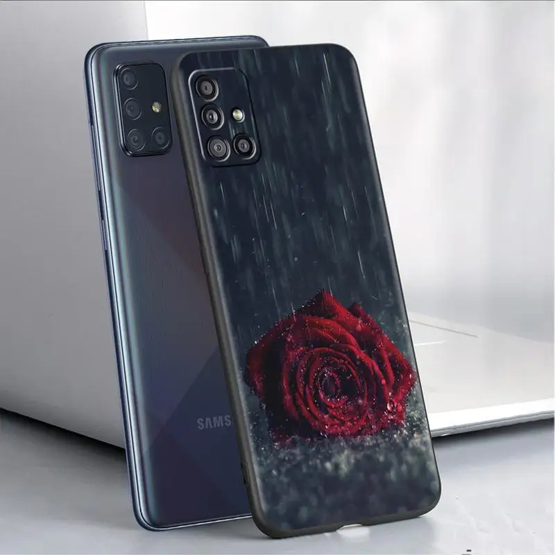 Vibrant Red Rose Design Phone Case Cover
