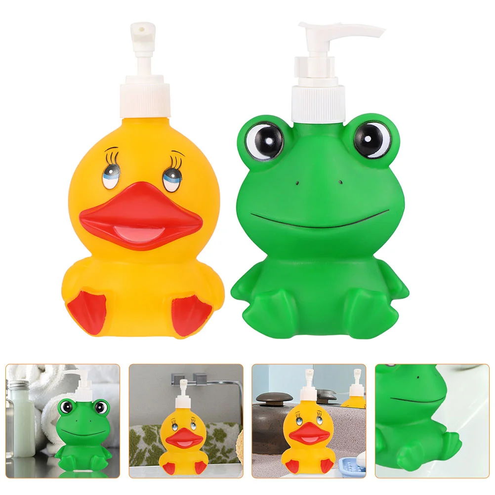 

Cute Soap Dispenser Cartoon Frog Deck Bath Lotion Pump Bottle Hand Soap Containers Shower Gel