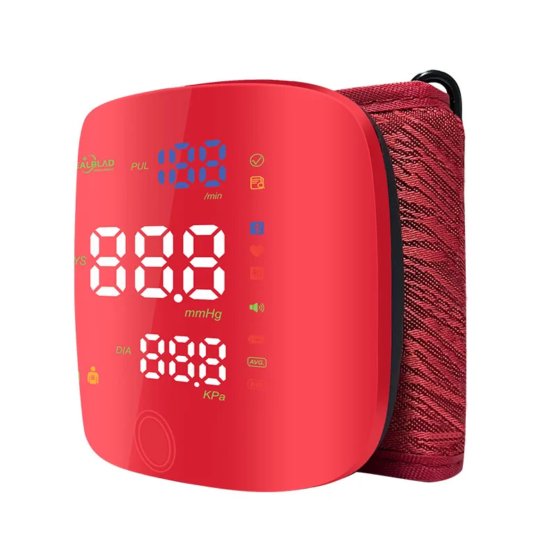 Realblad Digital Tensiometro Red bauman&oacute;metro presi&oacute;n arterial mu&ntilde;eca Spanish Voice Rechargeable blood pressure gauge monitor