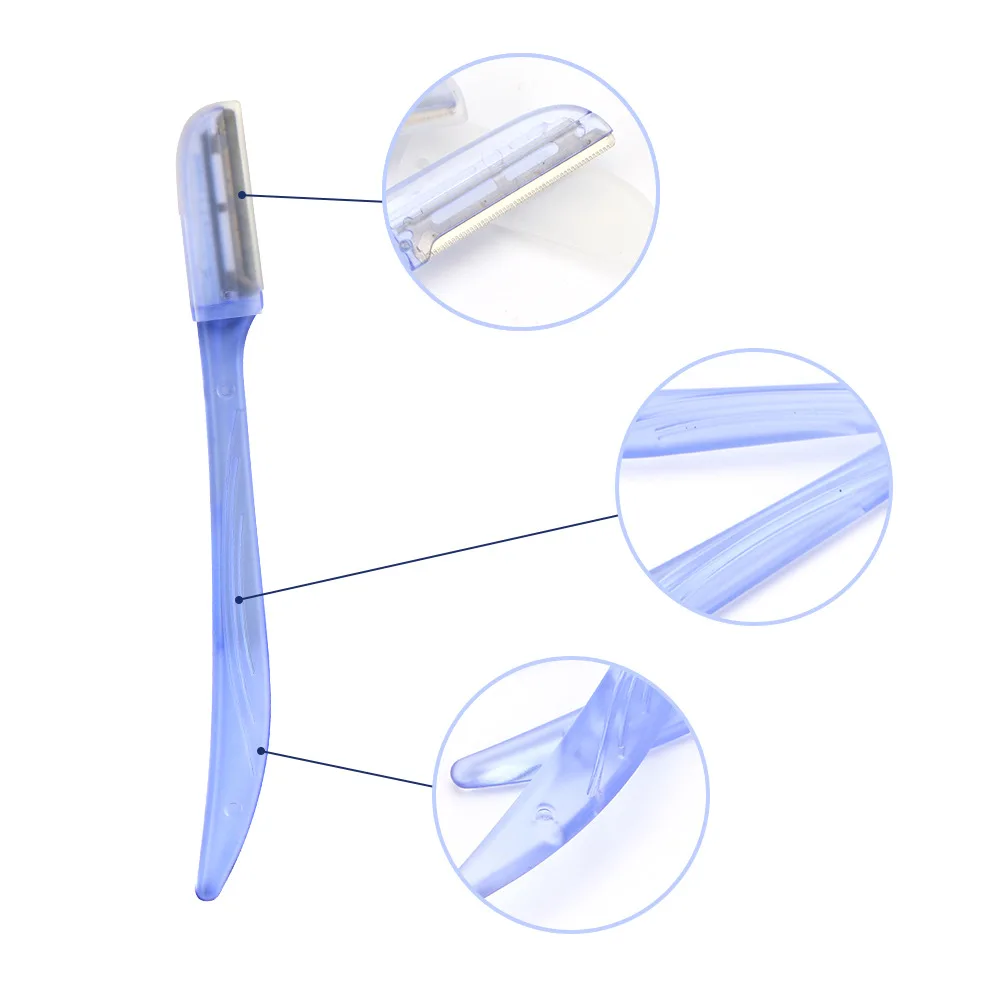 3 Pcs/Pack Face Eyebrow Razor for Women,Facial Dermaplane Razor,Dermaplaning Tool with Precision Cover,Peach Fuzz Remover