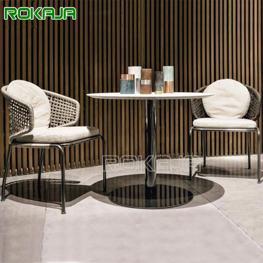 

Бассейн для сада, патио, балкона, уличный мраморный стол, обеденный стул ручной работы с подушкой