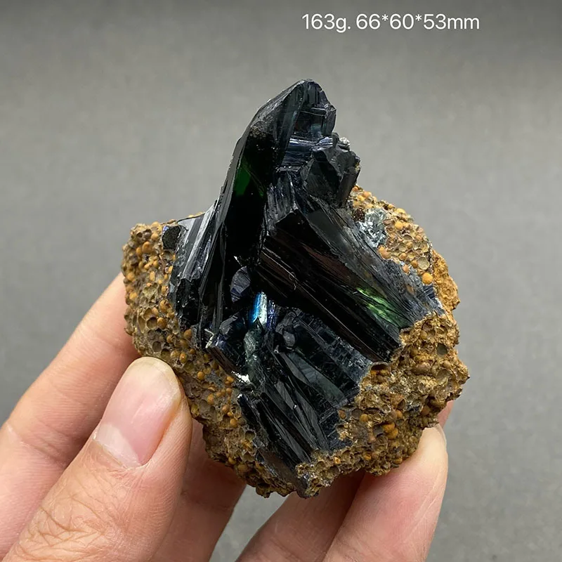 100% natural rare Brazil Vivianite （Blue ironearth） mineral specimen stones and crystals healing crystals quartz