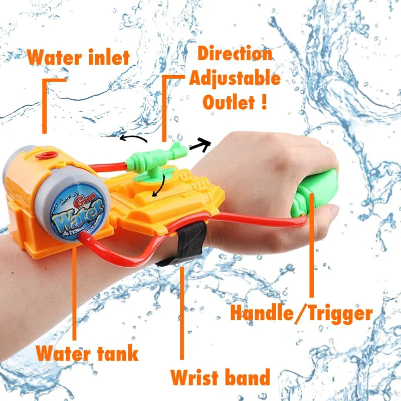 Wrist Squirt Water Guns Toy for  Fighting Game In Swimming Pool Beach Outdoor Summer Water Guns for Boy and Girl Ages 3 Years+