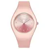 Ladies' Fashion Watch Girls' Student Couple Versatile Quartz Watch Full Size 40mm Ladies Clock Rubber Strap Skin Friendly 1