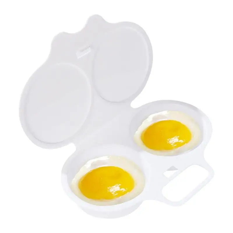 Microwave Oven Egg Steamer 2 Eggs Capacity Poached Egg Maker Cooking Mold Poacher Quick Omelette Maker Fried Gadgets egg cooker egg mold egg poacher