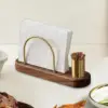 Napkin Holder with Toothpick Holder Light Luxury Fashion Tissue Rack for Tabletop Dining Room Hotel Home Use Party Supplies 3