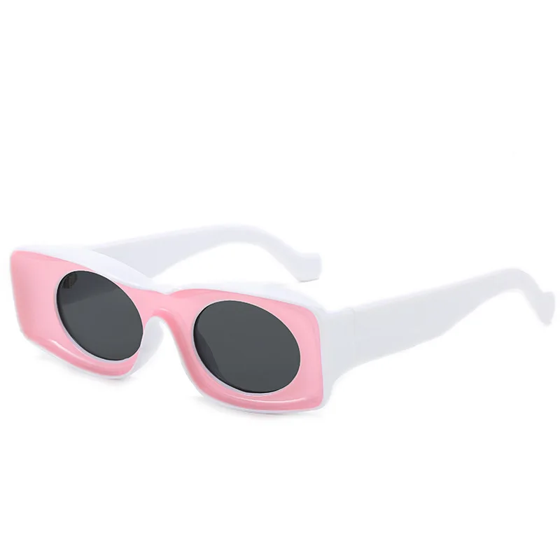 

TEENYOUN 2021 Luxury Brand Designer Funny Personality For Women Men Rectangle Catwalk Oculos De Sol UV400 Sunglasses Sun Glasses