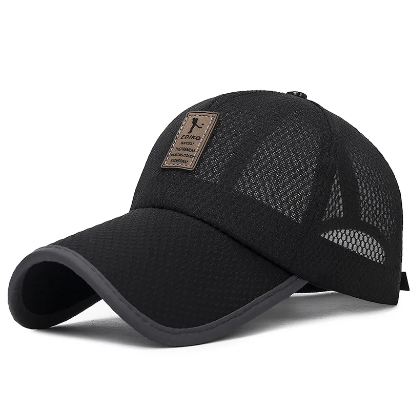 

Summer Full Mesh Wide Brim Baseball Cap Outdoor Breathable Sun Protection Snapback Hats Unisex Adjustable Quick Dry Net Hat