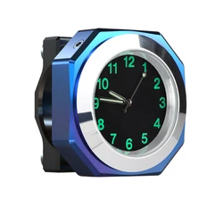 Motorcycle Handlebar Clock with Aluminum Alloy Finish and Wrenches Included (Bule)