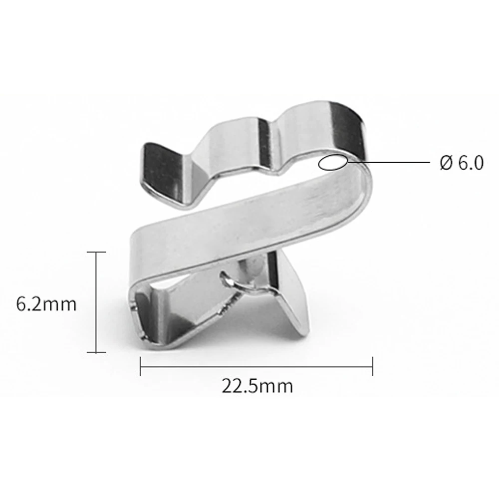 Solar Panel Clips Stainless Steel Solar Panel Cable Clips PV Panel Wire Harness Clamps Solar Cable Fastener Clip For Double Wire
