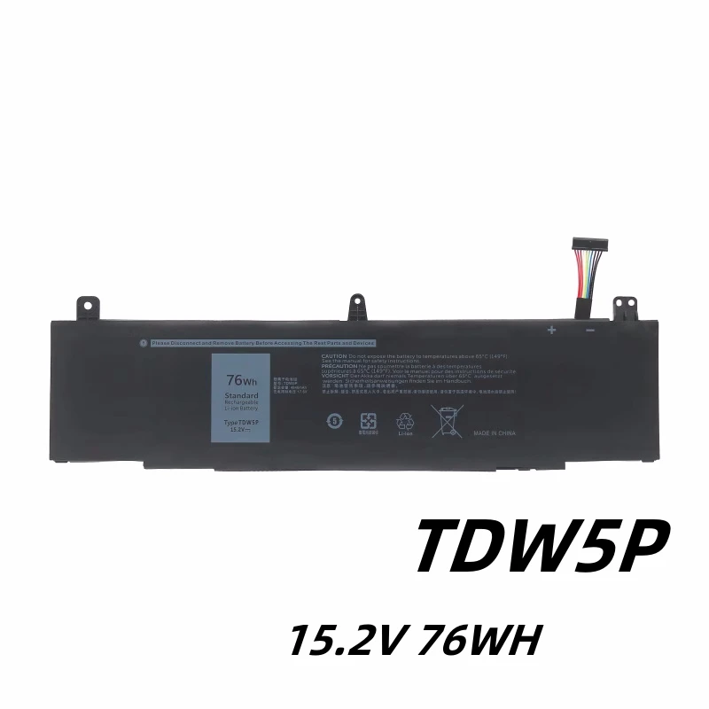 

TDW5P 15.2V 76WH Laptop Battery For DELL Alienware 13 R3 ALW13C-1738 2508 2718 2738 2838 JFWX7 04RRR3 0V9XD7 4RRR3 P81G P81G001