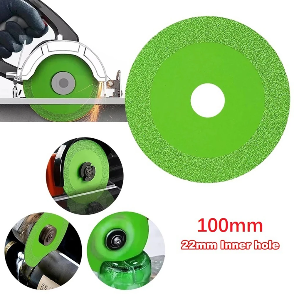 1pc Glass Cutting Disc 22mm Hole Diamond Marble Ceramic Tile Jade Grinding Blade Crystal Wine Bottles Brazing Grinding Dis