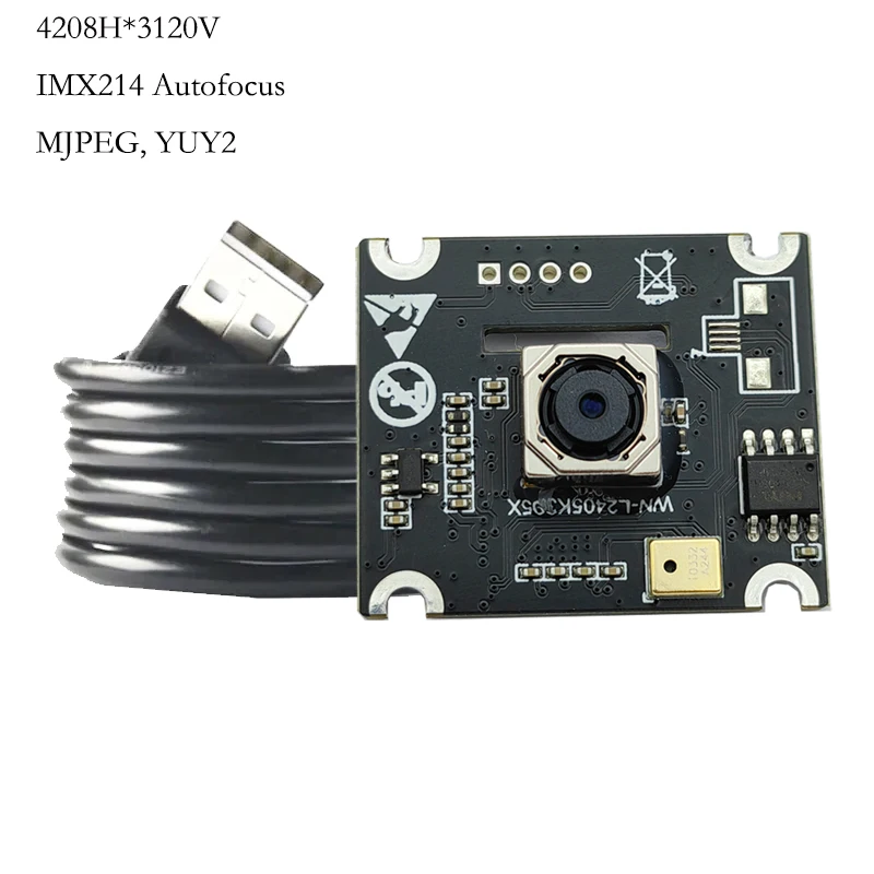 4208*3120 13MP HD IMX214 USB2.0 Camera Module AF 79.8° With Digital Mic ...