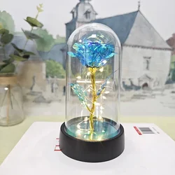Eternal LED Light Rose - Elegant Decorative Flower Gift (Blue Warm light)
