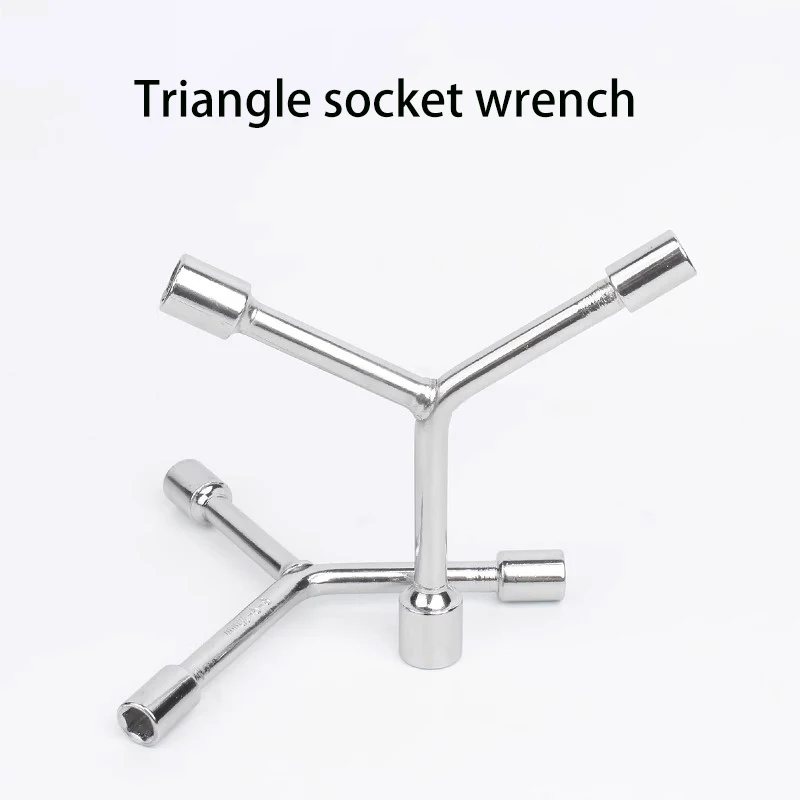 Triangular Socket Wrench Y-type Tri-fork Wrench Three-prong Wrench Bicycle Household Disassembly Tool Repair Tool 6