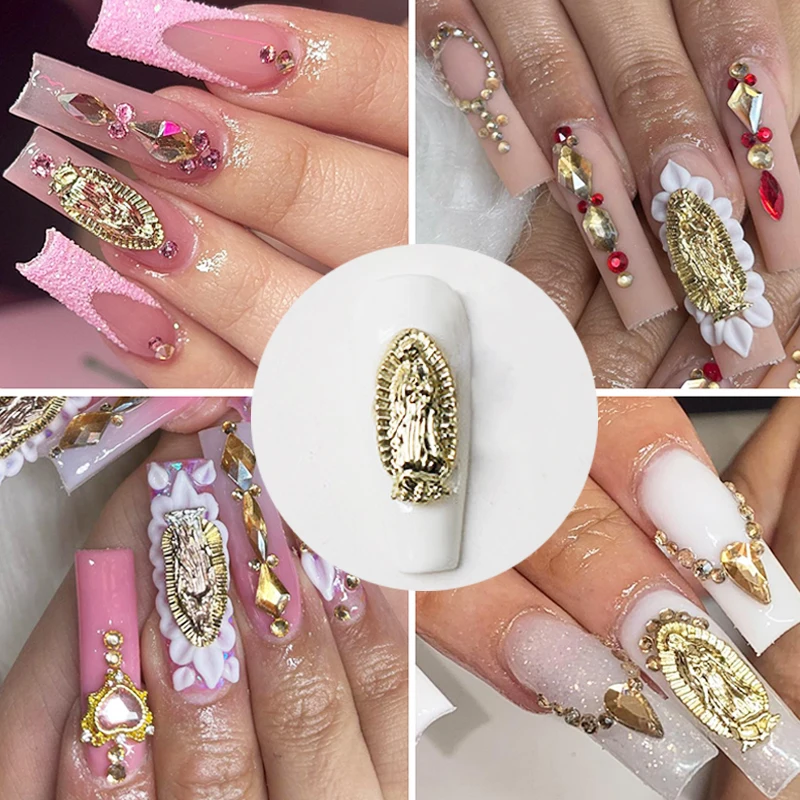 

20pcs Virgin Mary Christian Design 3D Nail Art Designer Charms Alloy Ornament Jewelry DIY Decoration for Acrylic Nails Supply