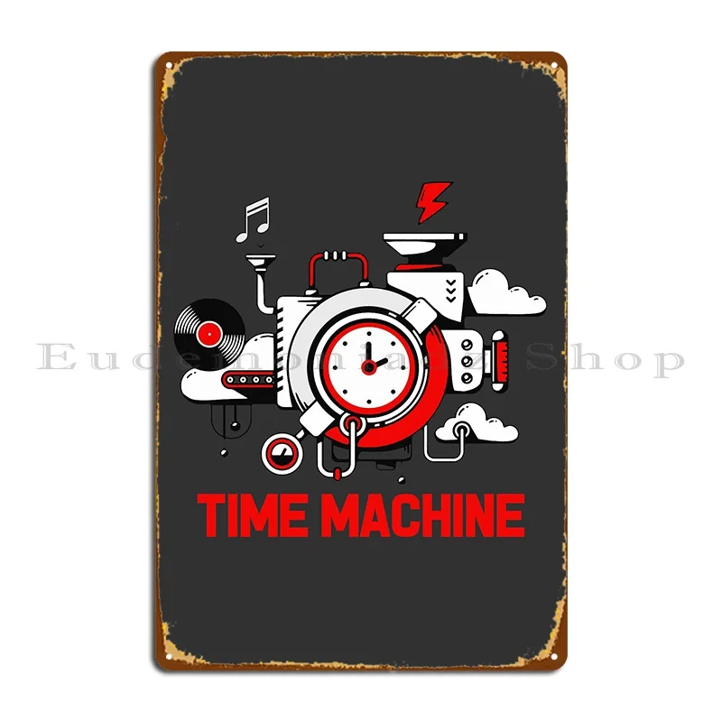Music Time Machine Metal Signs Living Room Placche Design Cinema Design Tin Sign Poster