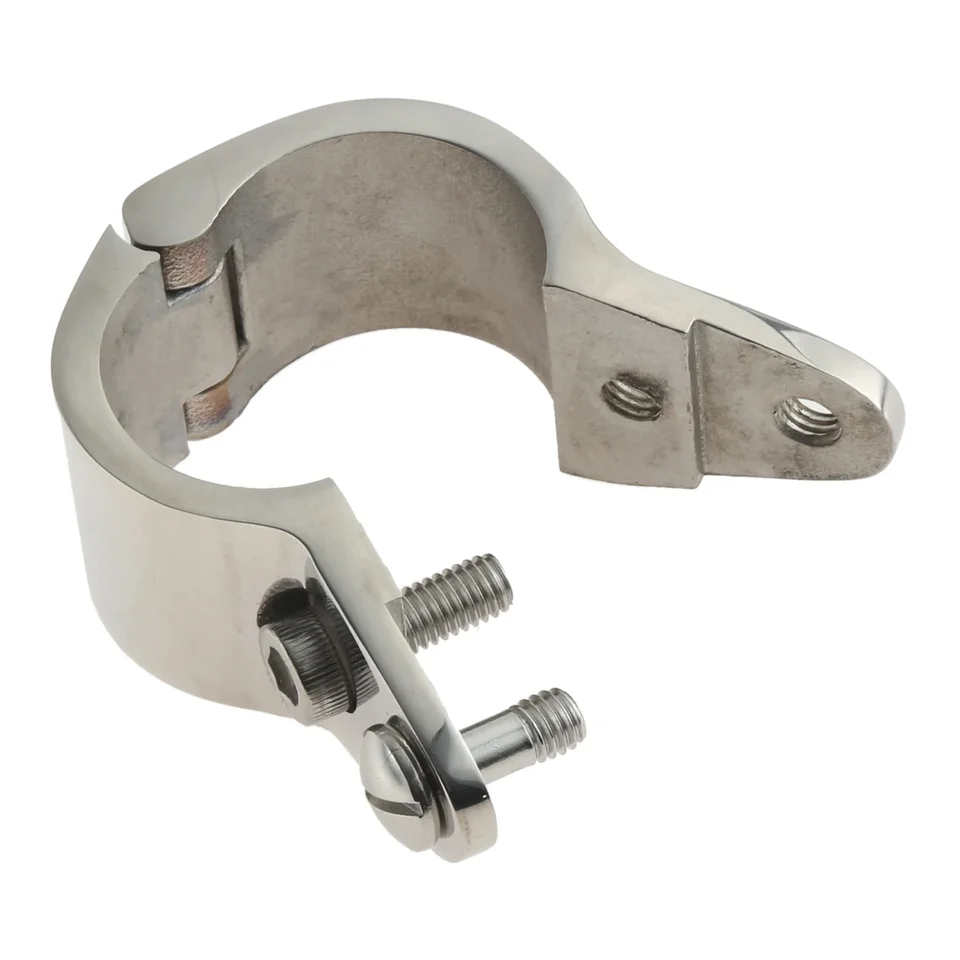 Marine Grade 316 Stainless Steel Bimini Jaw Slide - For 1 Inch Boat Tubes, Hinged Clamp
