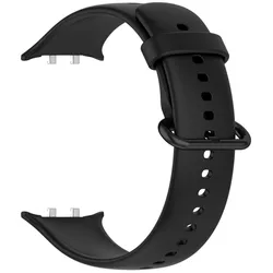 Silicone Strap Replacement Wristband for Sport Bracelet Accessories (Black)