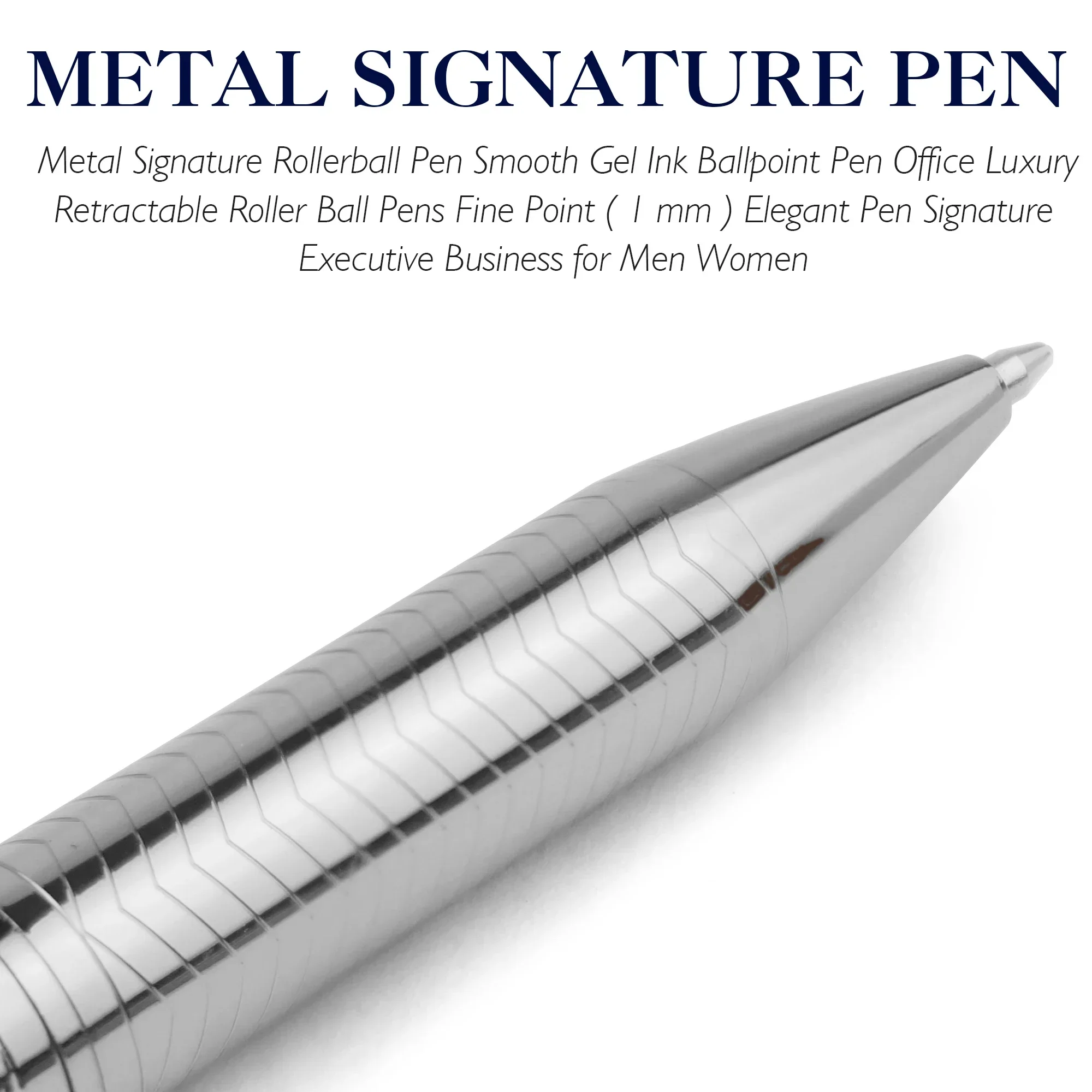 Metall-Kugelschreiber, einziehbarer Signaturstift, Wappenstil, Metallgehäuse, schwarze Tinte, mittlere Spitze, 1,0 mm, glattes Schreiben – Detail 12