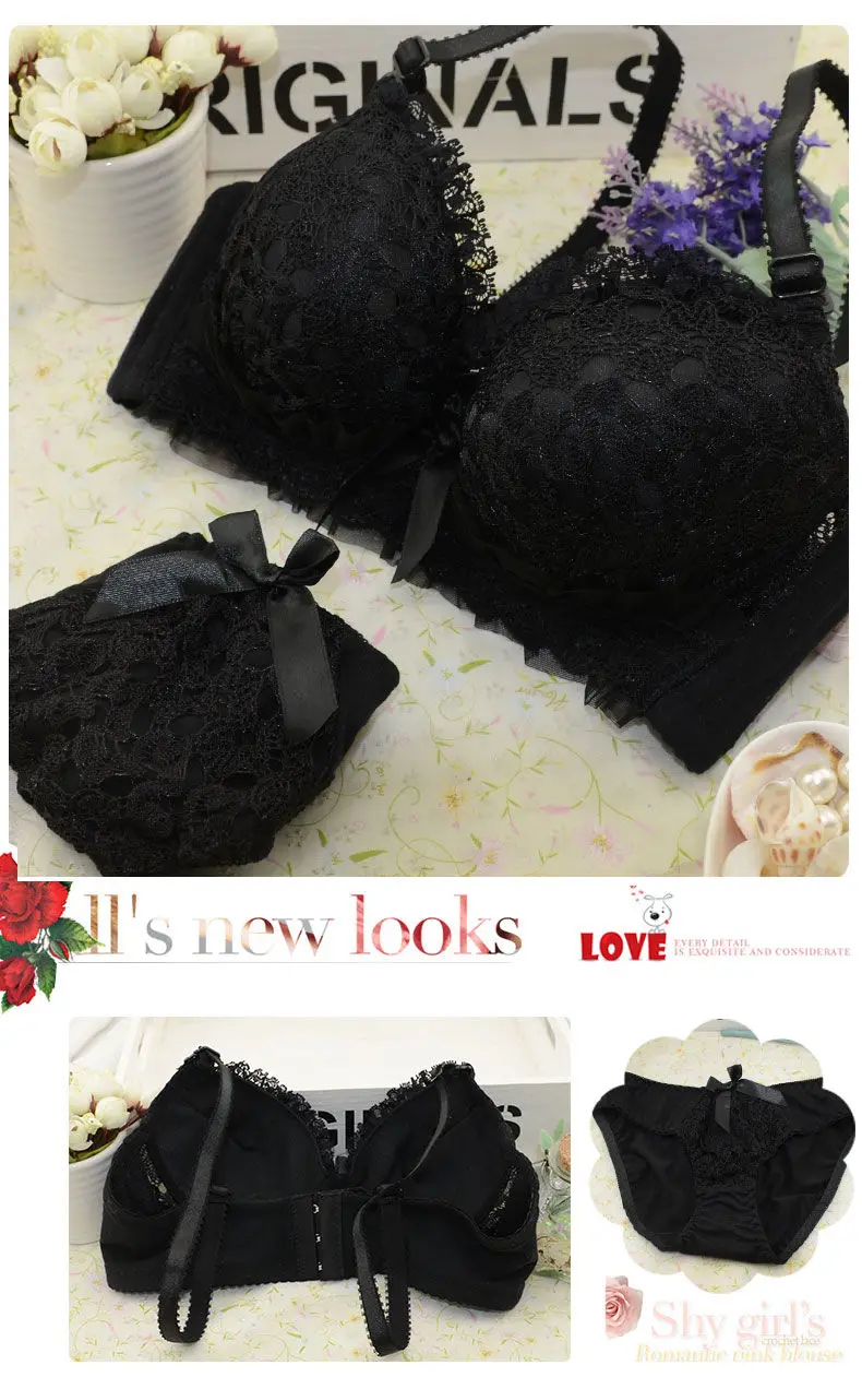 Dam bh set sexy bralette och underkläder lingerie set för damer_voghion.com