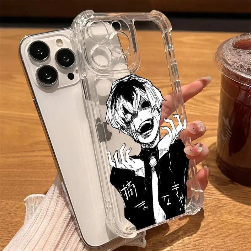 Tokyos Anime Ghouls Hot Phone Case Clear For iPhone 17 16 14 15 11 12 13 Pro Max 16E 16 Plus 17Air Soft Shockproof
