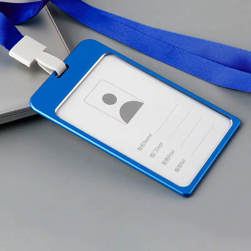 Plastic Work Card Cover with Lanyard Rope ID Work Card Identity Badge Bus Card Holder Cover Business Credit Card Holder Bag Case