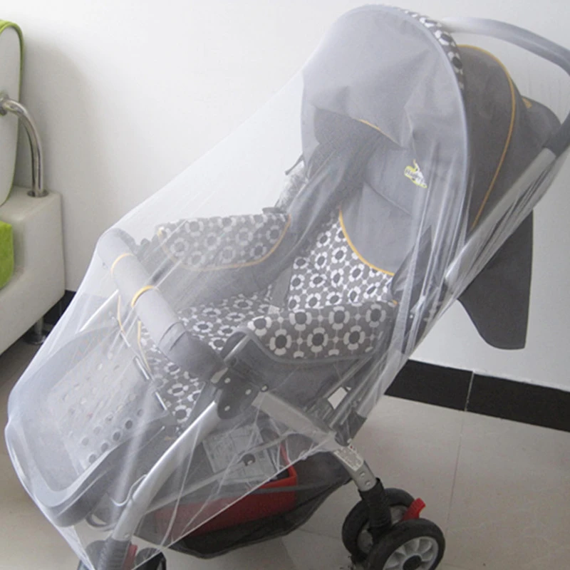 Mesh on The Stroller Infants Baby Stroller Accessories Mosquito Net Protection Newborn Kids Pushchair Fly Midge Insect Bug Cover baby stroller accessories and parts	