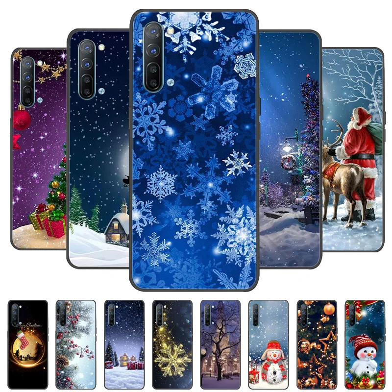 Custodia Morbida In Silicone Natalizio Per Oppo Find X3 Lite Neo Reno 3 5 5G Findx5 Pro Cover Paraurti Per Oppo Find X3 Lite Bumper Funda