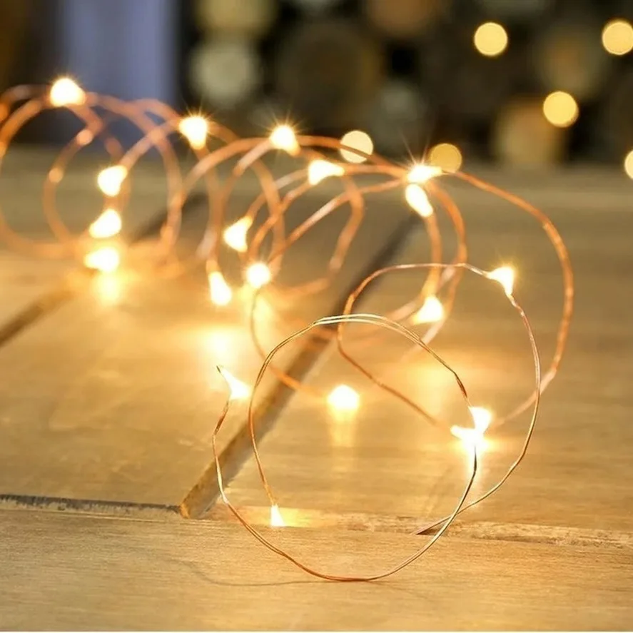 Waterproof USB LED Fairy String Lights - Copper Wire Garland for Outdoor & Indoor Decor