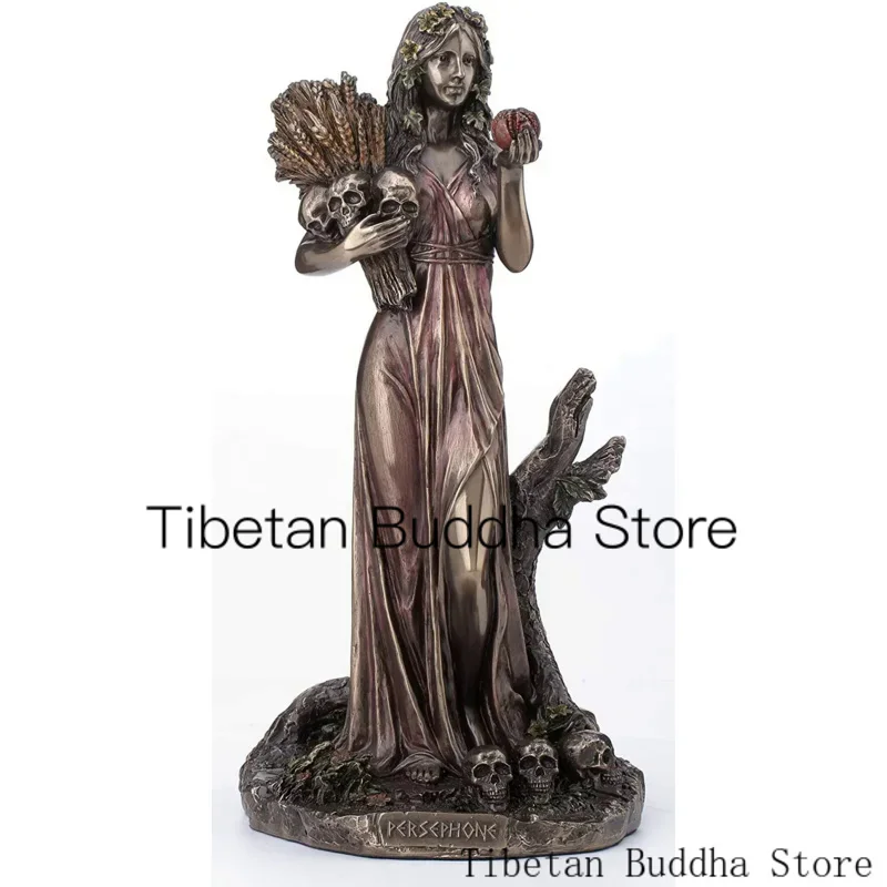 

Veronese Design 16cm Persephone Greek Goddess of Vegetation and The Underworld Antique Bronze Finish Statue