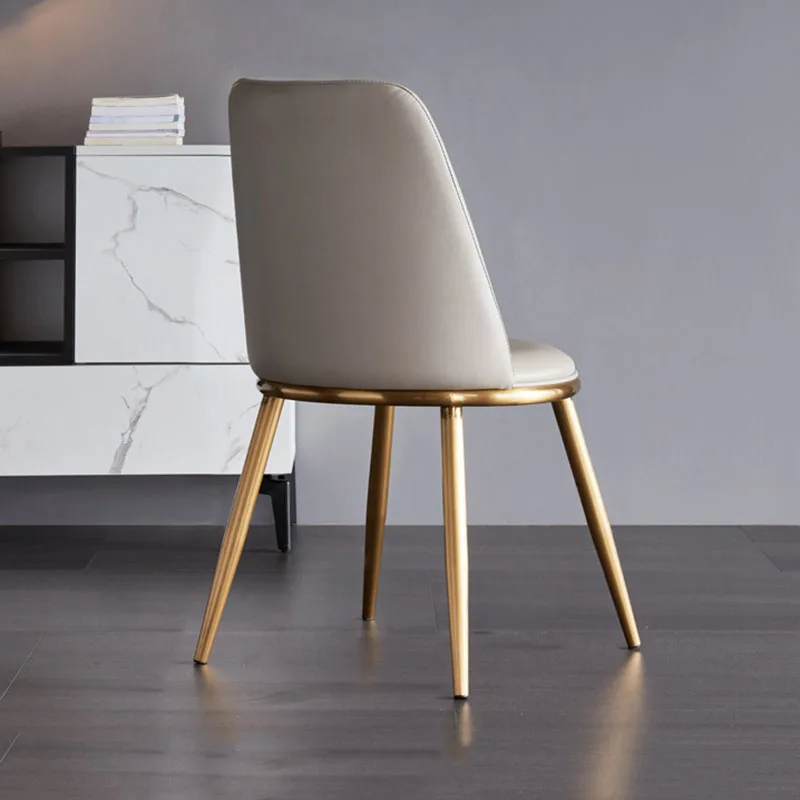 

Luxury Ergonomic Living Room Chairs Nordic Nordic Dining Chairs Genuine Leather Sillas Para Sala De Estar Home Furniture