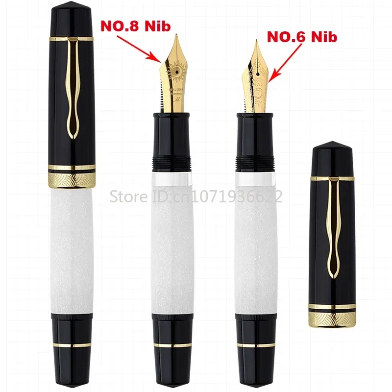 MAJOHN P139 大型ピストン万年筆 No.6/8 EF/F/M ペン先レトロ