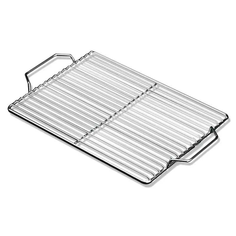 Stainless Steel 304 Food Grade BBQ Charcoal Grate Barbecue Grill Wire Grid Mesh Net with Two Handles Handy Use