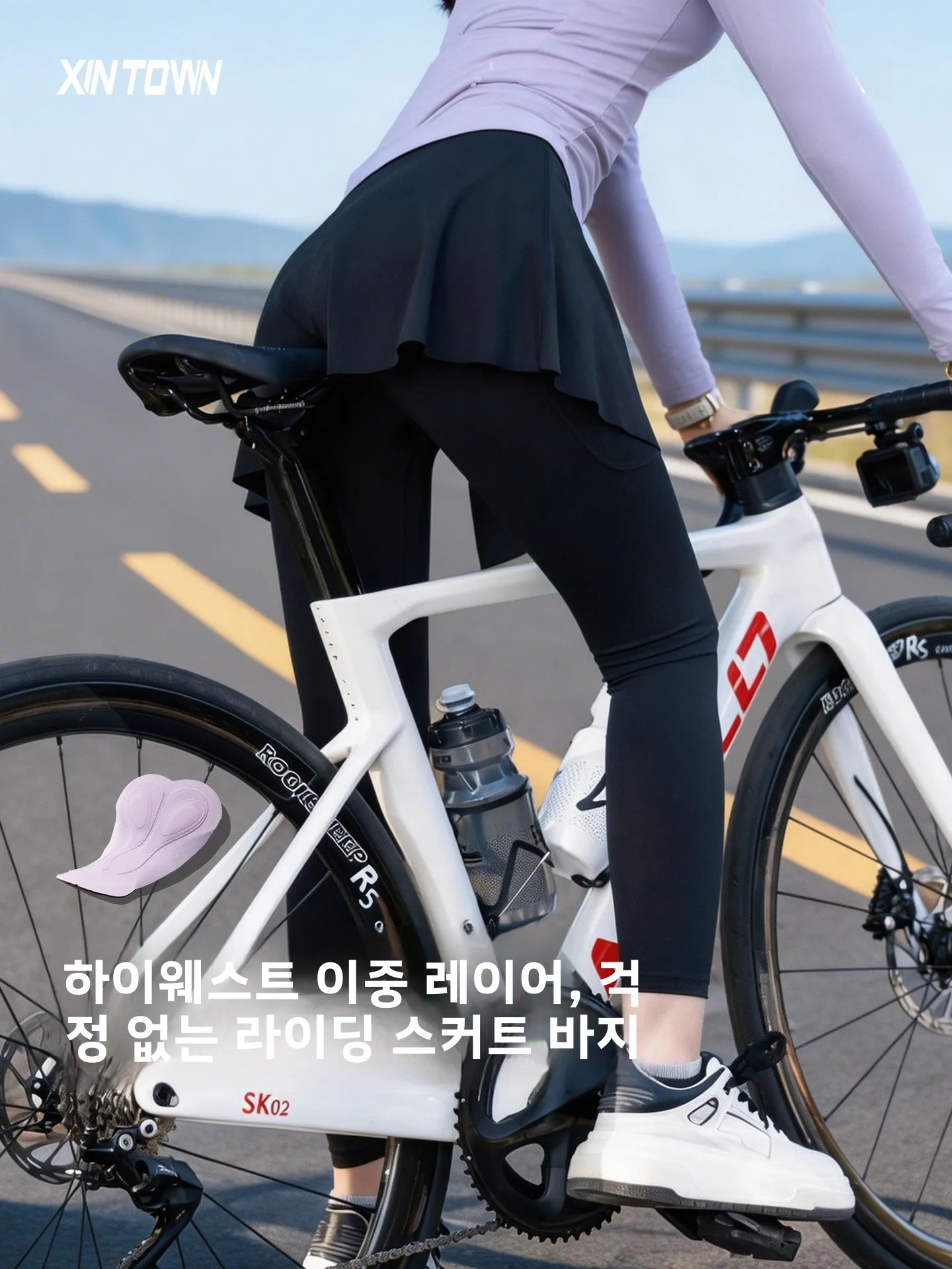 봄 여름 새로운 여성용 사이클링 바지 통기성 로드 바이크 자전거 라이딩 바지 패딩 포켓이 있는 편안한 핏 나일론 라이크라