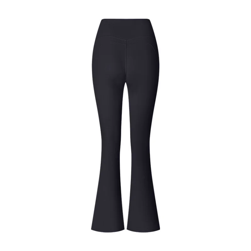 FUBEIKE New Flared Ladies Pants Seamless High Waist Brushed Shaping Micro-Pull Shaping Sports Tight Compression Leggings