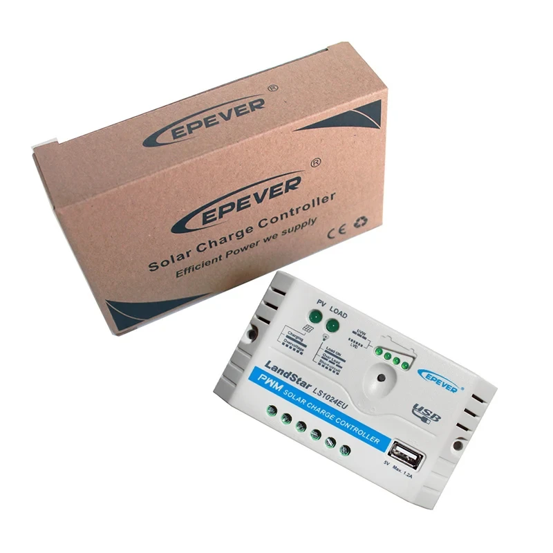 LS1024EU 10A EPEVER Solar Charge Controller With USB Port 12V 24V Solar Panel Ch
