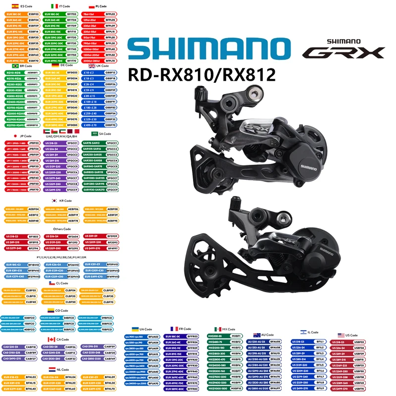 Shimano GRX RX812 RX810 RX800 RX817 RD 11 Speed GS Long Cage Road