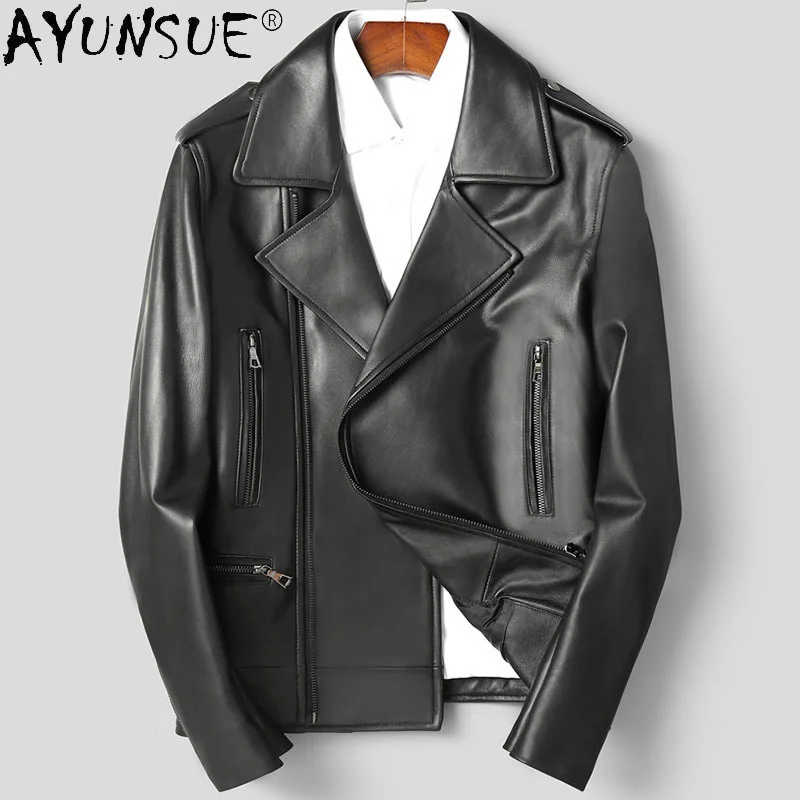 

Genuine Leather Jacket Men Clothing Autumn Coat Men's Sheepskin Korean Jackets Motorcycle Clothes Rope LXR583