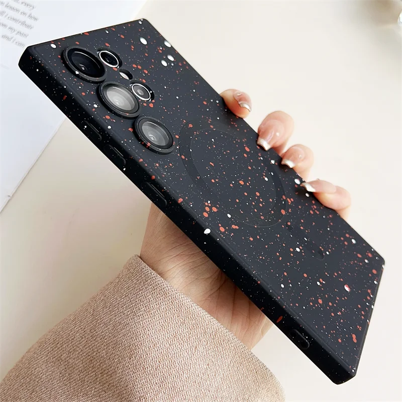 Speckle Ink Starry Sky Soft Silicone Magnetic Case