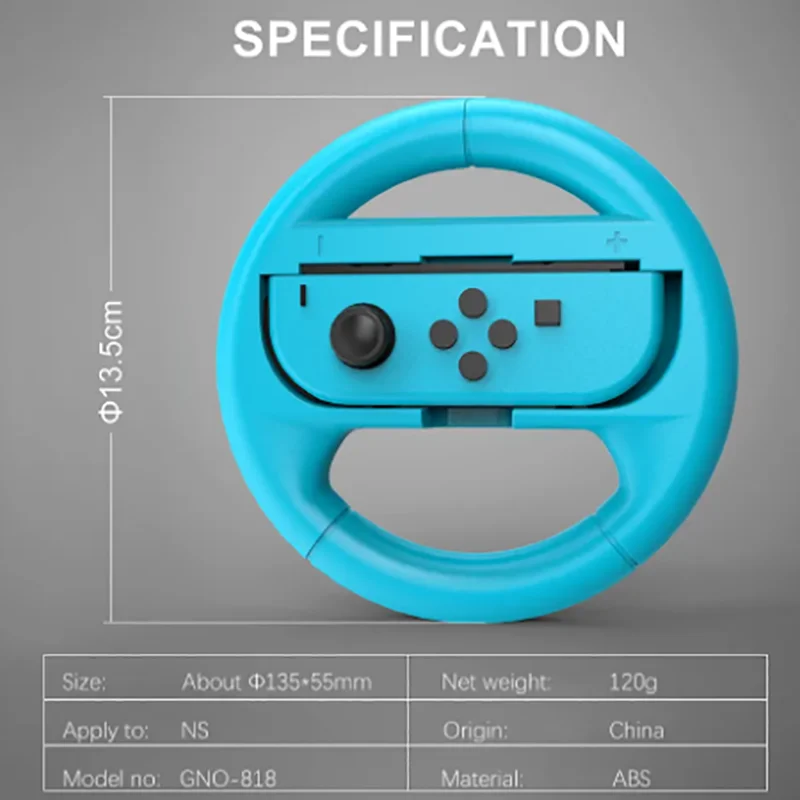 2PCS Game Steering Wheel Controller Handle Holder Grip JoyCon Controller Gamepad Nintendo N-Switch Game Console Accessories