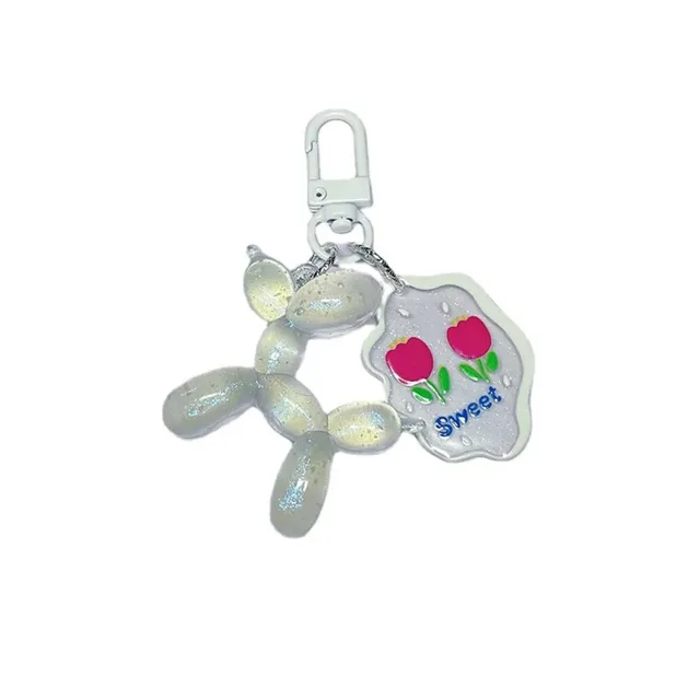 Glow Balloon Dog Keychain 5