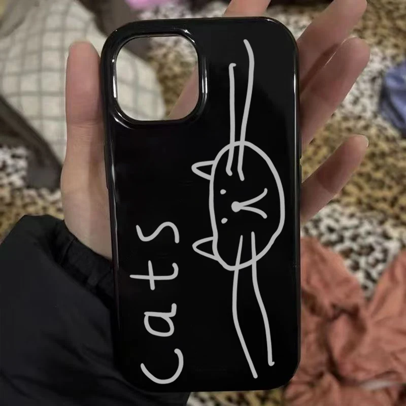 Korean Lovely Big Cat Head Shockproof Soft Phone Case