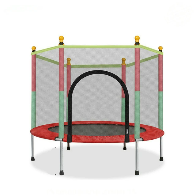 ZONEKIZ Trampoline Rond Enfant diamètre 140 cm avec Filet de