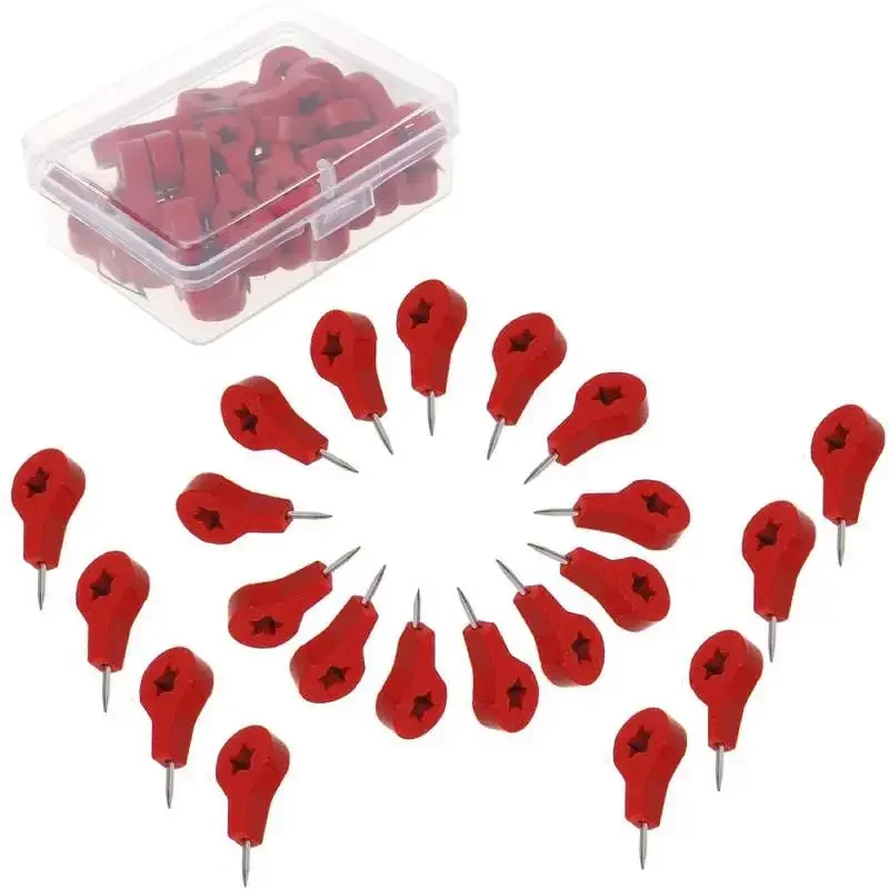 Wood Push Pins Travel Map Thumb Tack Map Push Pins Tacks Star for Hanging Art Picture Photo Tapestry Painting Board 40pcs plastic push pins