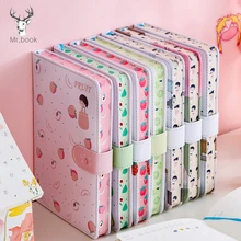 

Fruit Print Notebook Planner Magnetic Buckle PU NoteBook Yearly Agenda Color Illustration Daily Plan Kawaii Stationery