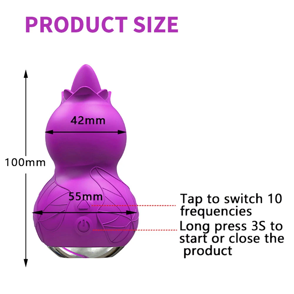 Thrusting Tongue Licking Dildo Vibrator 2 In 1 Vibrating Egg Clit_voghion.com