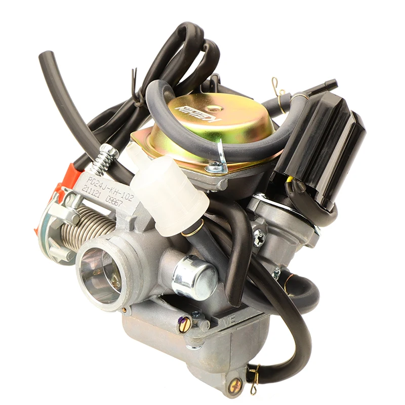 Carburatore GOOFIT 18mm PD18J Con Starter Elettrico E Pompa Acceleratrice Per Motori GY6 50cc, ATV, Scooter, Go Kart - 3