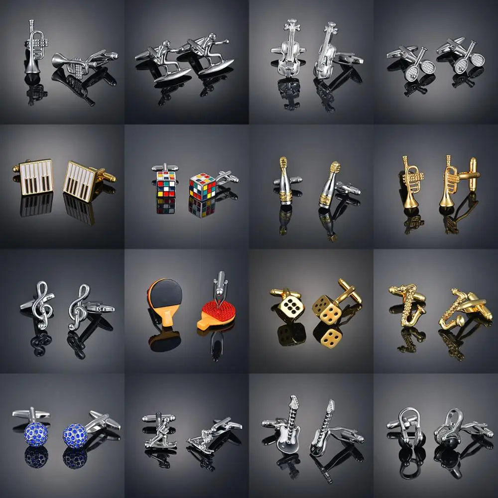 Copper Plated Musical Note Cufflinks