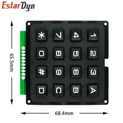 Matrix Switch Keyboard Keypad Module - Durable ABS Plastic DIY Kit (4 x 4 Keyboard)